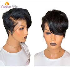 And for a more realistic look, you can check out our short wigs that come in lace front and/or. Short Pixie Cut Full Lace Wig Brazilian Human Hair Natural Black Surpr Surprisehair
