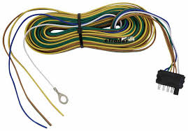 Power feed to charge flasher is through the blue harness wire all trailer lights connected to the brown wire (ie, side markers & tail lights) will flash when flasher switch. 40 Ft 5 Way Trailer Wiring Harness Wishbone Style 30 Ground 5 Auxiliary Wire Optronics Wiring A40w5b