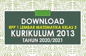 Pertumbuhan ekonomi indonesia tahun 2012. Download Contoh Rpp 1 Lembar Matematika Kelas 5 Semester 1 K13 Revisi 2020 2021 Beritapppk Com