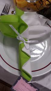 Mariage Blanc Et Vert Fleur Exotique Pliage Serviette Pliage Serviette Papier Fleur Pliage Serviette Fleur