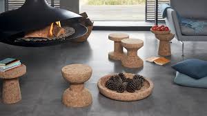 Black marble & black mat description: Contemporary Side Table Family Vitra Usa Cork Round By Jasper Morrison