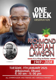 Funeral Announcement for Mr. Ofosu Hene, Daa Joe