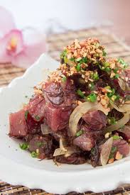 Traditional forms are aku (skipjack tuna) and heʻe (octopus). Tuna Poke Recipe