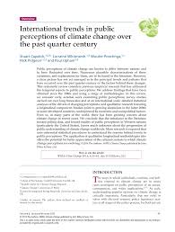 Pdf International Trends In Public Perceptions Of Climate Change Over The Past Quarter Century Wires Clim Change 6 2015 35 61 Doi 10 1002 Wcc 321