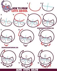 How To Draw Cute Absol From Pokemon Chibi Kawaii In Easy Step By Step Drawing Tutorial For Kids How To Draw Step By Step Drawing Tutorials Drawing Tutorial Drawing