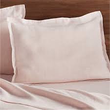Shams are designed to give the pillow a more imaginative look. Pure Linen Pinstripe Blush Standard Pillow Sham Reviews Crate And Barrel Canada