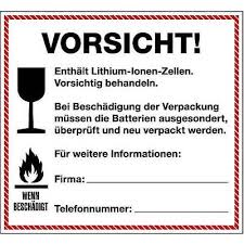 Sehr zerbrechliches gut muss besonders sorgfältig verpackt werden. Aufkleber Vorsicht Enthalt Lithium Metall Zellen 1 500 St Eur 1 58 Picclick De