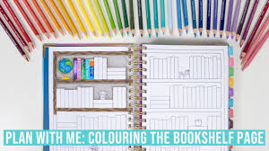 Coloring is trendy right now, but it doesn't have to be pricey. Plan With Me Colouring The Blank Bookshelf Page Tutorial Timelapse Youtube