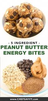 5 Ingredient Peanut Butter Energy Bites Video Chef Savvy Recipe Peanut Butter Energy Bites Healthy Snacks Easy Healthy Snacks Recipes