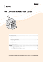 Download drivers, software, firmware and manuals for your canon product and get access to online technical support resources and troubleshooting. Canon I Sensys Fax L150 Manuals