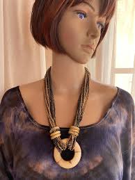 Horn pendant black with