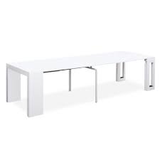 Finition en verre ou finition bois suivant l'intérieur et votre déco. Marque Generique Table Console Extensible Loki Blanc Laque 12 Personnes Tables A Manger Rue Du Commerce