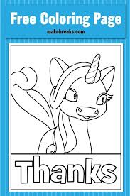 Printable Unicorn Coloring Birthday Card Thanks Thanksgiving Unicorn Coloring Page Unicorn Coloring Pages Coloring Pages Easy Coloring Pages