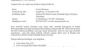 Maka dari itu, pastikan kamu menulis surat lamaran kerja dengan bahasa inggris yang baik dan benar. Contoh Surat Lamaran Kerja Pln Bahasa Inggris Contoh Surat