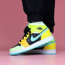 Jordan 1 White Black Aurora Green Pin On Air Jordan 1