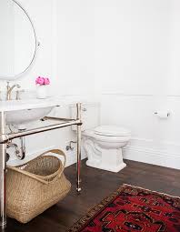 Check spelling or type a new query. 23 Rugs In Bathroom Studio Mcgee Powder Bathroom With White Paneling Marble Sink And Vintage Rug House Home
