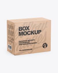 The best package mockup you can use to showcase your food branding package design projects. Kraft Box Mockup In Box Mockups On Yellow Images Object Mockups