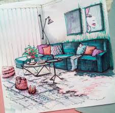 Pin By Abeera Riaz On Art Interior Design Sketches Interior Design Renderings Interior Design Drawings