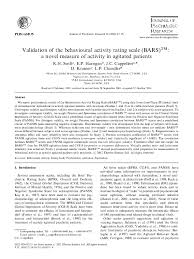 Image result for Behavioral Activity Rating Scale