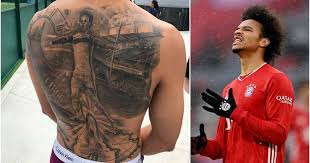 Ha sido un partido duro, pero. Leroy Sane Admits He Regrets Infamous Back Tattoo Of Him Celebrating Man City Goal Z1football