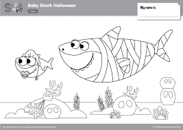 Download this adorable dog printable to delight your child. Baby Shark Halloween Coloring Pages Super Simple