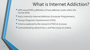 Computer dictionary definition for what computer addiction means including related links like other activities, computers can also be addictive; Internet Addiction A Growing Worldwide Epidemic Thomas J Killian Jr Ppt Download