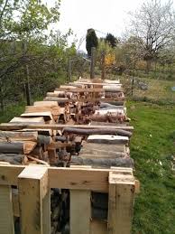 Holzstapel Unterkonstruktion Brennholz Holzstapel Holz