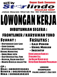 Barang kali ada diantara sobat gingsul.com yang sedang. Loker Pekalongan Posts Facebook
