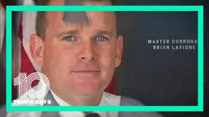 Fallen Master Corporal Brian LaVigne escorted by Hillsborough deputies