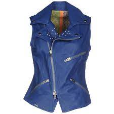 S W O R D Jacket Blue Leather Jacket Jackets Sleeveless Jacket
