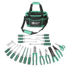 22 Piece Electrician S Tool Set Et07001 The Home Depot In 2020 Electrician Tools Tool Sets Electrical Tools