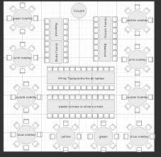 40 X 40 Tent Table Layout With Tablecloth Colors For Each Table Wedding Tent Layout Wedding Table Layouts Wedding Reception Layout