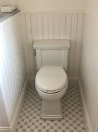 Pony walls are also commonly used in bedrooms. Snowberry S Blue And White Bathroom Reveal Make Mine A Spritzer
