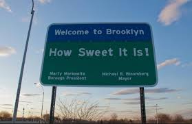 A wooden sign, a wooden sign movement, wooden sign, wood board. Here S Where Brooklyn S Unique Fuhgeddaboudit Oy Vey Signs Come From