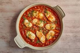 Monkfish With Peppers Tomatoes And Beans Recipe Great British Chefs Recipe Stuffed Peppers Bean Recipes Great British Chefs