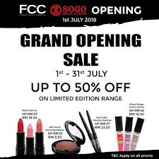 Kuala lumpur, 14 nov 2018: 1 31 Jul 2018 Fcc Sogo Grand Opening Sale Everydayonsales Com