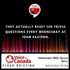 In general, the nhl regular season starts in october an. Sportsnet Nhl Trivia Skill Voice In Canada