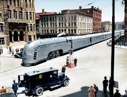 1936 New York Central Mercury In Syracuse Ny Colorized New York Central Railroad New York Central Train