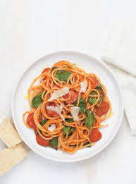 Spaghettis Au Saucisson Et Aux Epinards Ricardo Recipe Spinach Spaghetti Recipes Pasta Lover