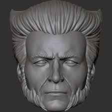 Hugh Jackman as Wolverine head 3D model