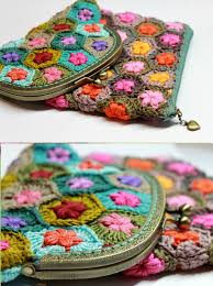 Offertes Facilececile Sacs A Main Au Crochet Porte Monnaie Crochet Hexagone En Crochet