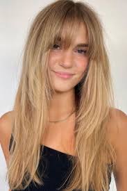 wispy curtain bangs long hair