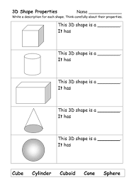 Worksheet To Support Children Naming And Describng The Properties Of 3d Shapes Simply Differentiated Shapes Worksheets 3d Shapes Worksheets 3d Shapes