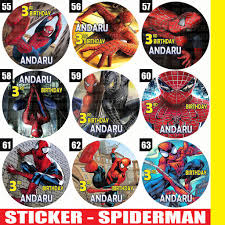 .ulang tahun anak photoshop template undangan ulang tahun anak photoshop gambar anak sunat kartun background undangan ulang tahun banner. 60 Stiker Spiderman Label Bag Kue Souvenir Ultah Ulang Tahun Shopee Indonesia
