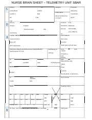 Icu nurse brain sheet pdf. Icu Nurse Report Sheet Pdf Name Age Admitted Room Code Allergies Isolation Precautions Vte Attending Consults Course Present Illness Pmh D U200b M Chf Course Hero