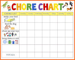Free Printable Toddler Chore Chart Preschool Chore Chart