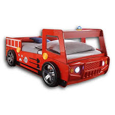 Spark Feuerwehrbett Mit Led Beleuchtung 90 X 200 Cm Aufregendes Auto Kinderbett Fur Kleine Feuerwehrmanner In Rot In 2020 Kinder Bett Kinderbett Autobett