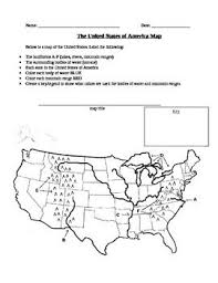 Geography United States Map Exercise United States Map Geography Activities Geography Map