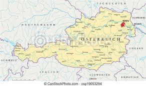 Het natuurschoon van tirol, salzkammergut, innsbruck, de oostenrijkse alpen, en de stad de hoogste berg in oostenrijk is de groгџglockner met 3797 meter. Kaart Oostenrijk Politiek Wenen Kaart Randjes Duitser Nationale Politiek Illustratie Rivieren Lakes Meest Canstock