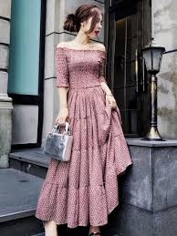 Chic Boat Neck Half Sleeve Women S Dress Short Sleeve Maxi Dresses Maxi Dress Maxi Dress With Sleeves